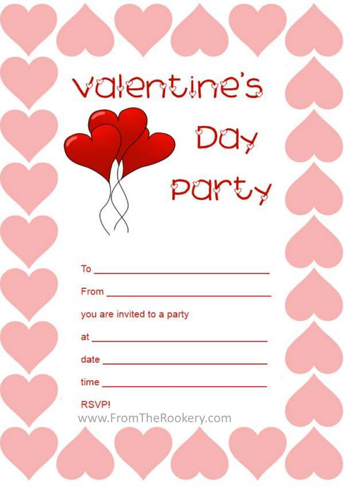 Valentine Birthday Invitations
 Printable Valentine Invitations