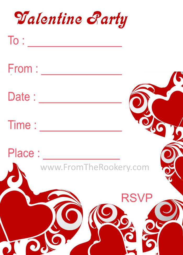 Valentine Birthday Invitations
 Valentine s Day Invitations