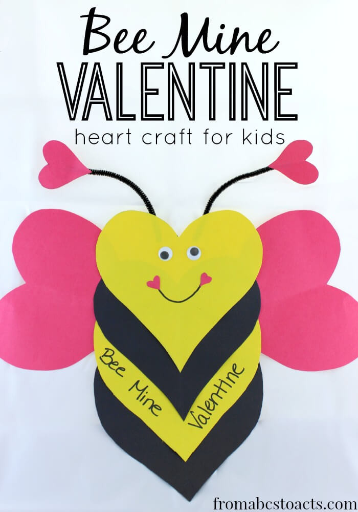 Valentine Craft For Kids
 Bee Mine Valentine Heart Craft for Kids