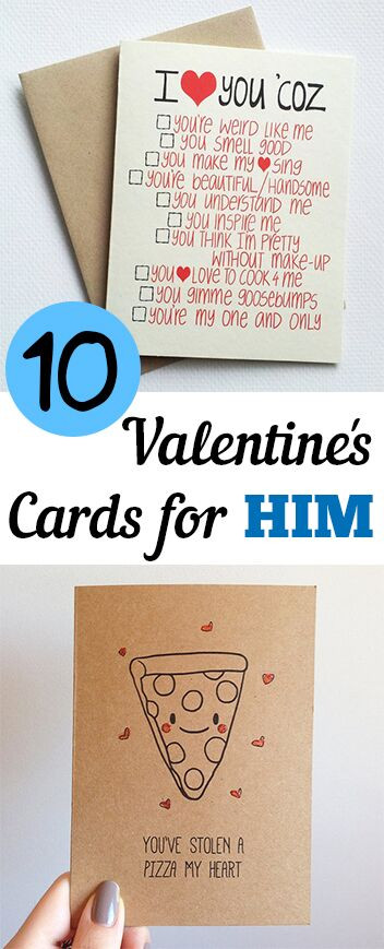 Valentine Gift Ideas For Boyfriend Diy
 10 Valentine s Day Cards for HIM – My List of Lists