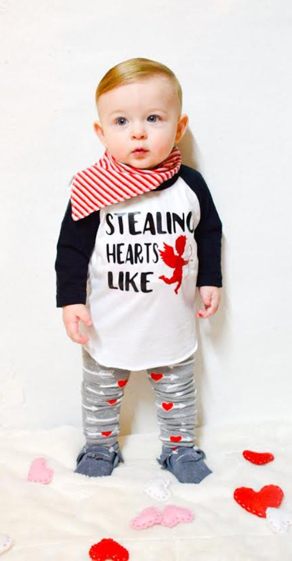 Valentine Gift Ideas For Infants
 baby boy valentines day shirt stealing hearts like cupid