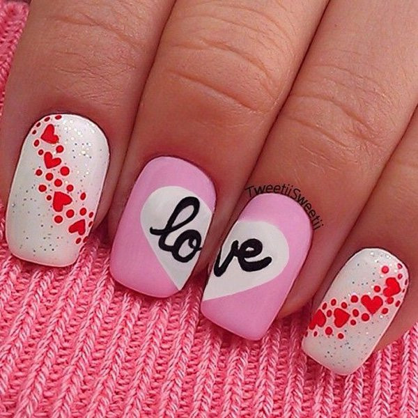 Valentine Nail Designs Pictures
 30 Incredible Valentines Day Special Nail Art That will