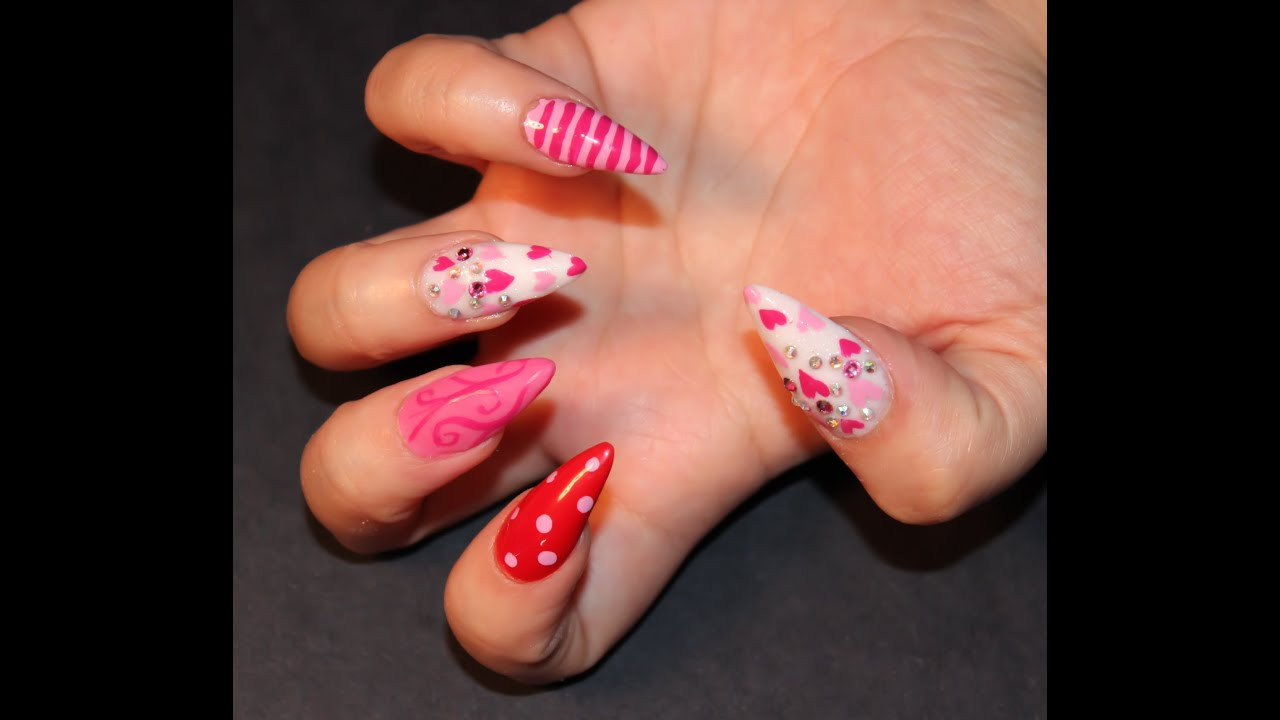 Valentine Nail Designs Pictures
 Easy Valentines Day Nails
