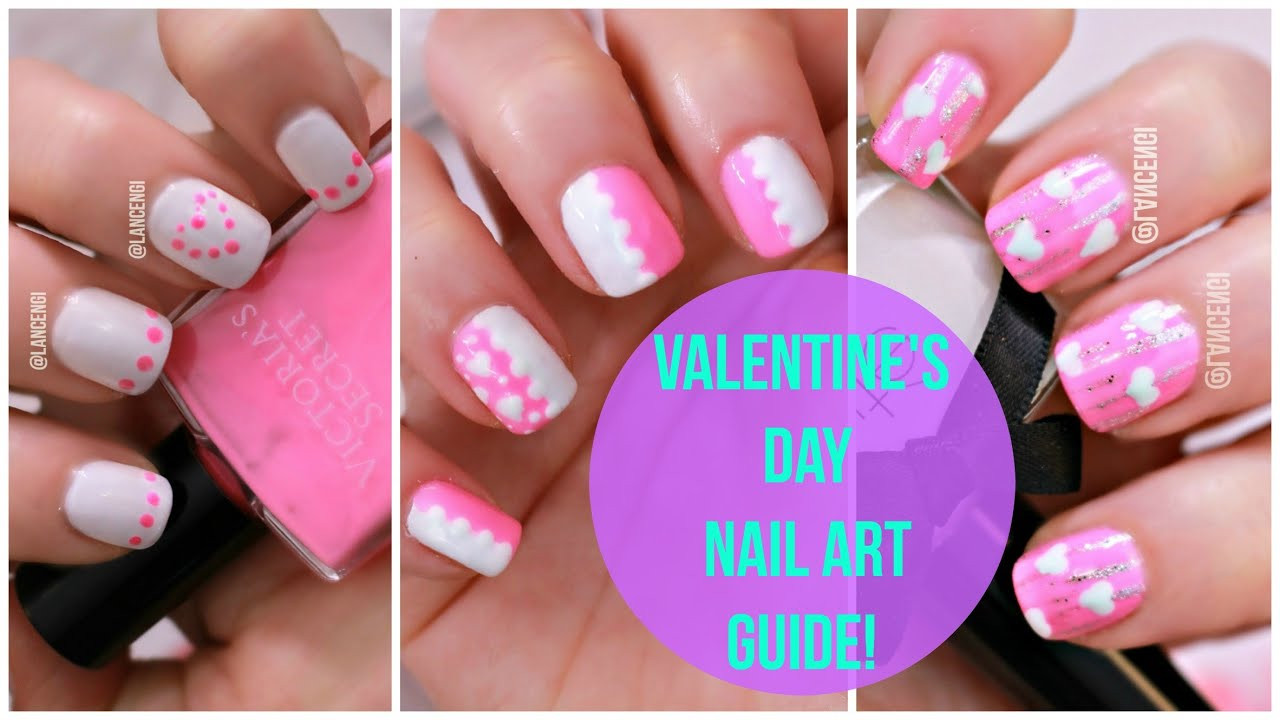 Valentine Nail Designs Pictures
 DIY Cute Beginners Nail Art 21 Valentines Day Pink