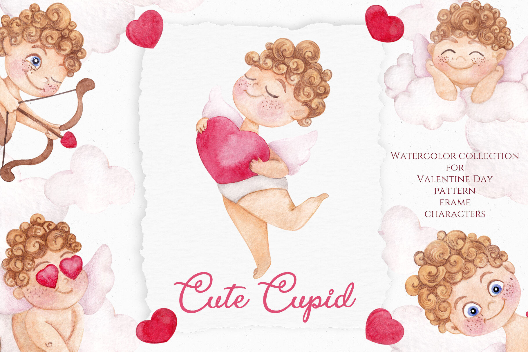 Valentine'S Day Dinner
 Cute Cupid Watercolor Valentine s day By ma i vi