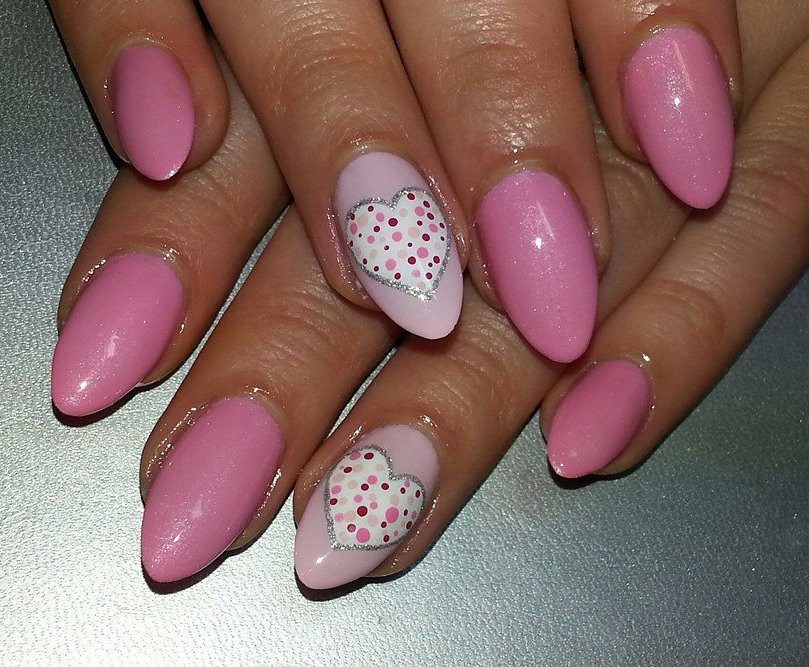 Valentines Acrylic Nail Designs
 Top 50 Best Pink Acrylic Nails