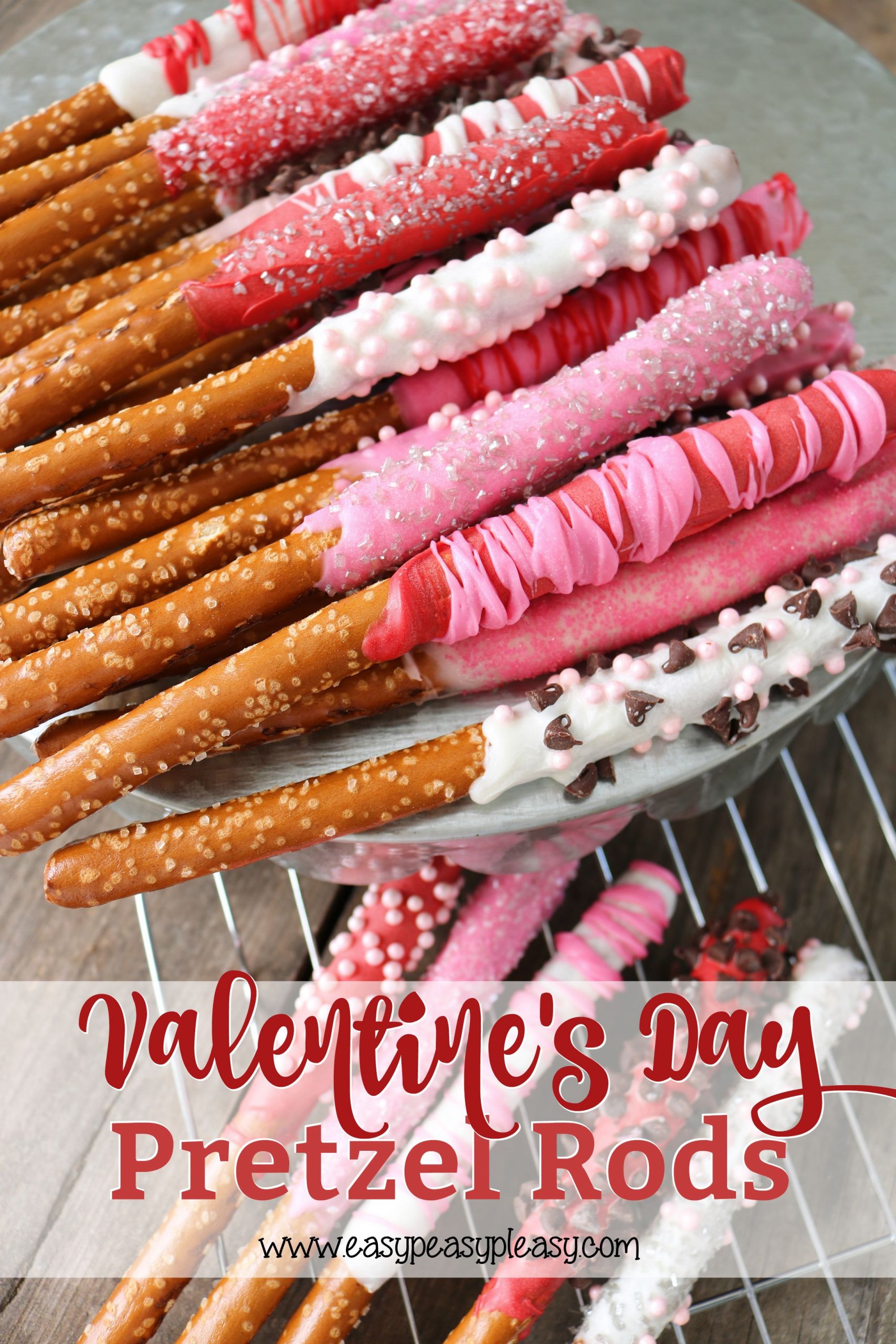 Valentines Chocolate Covered Pretzels
 Make Valentine Day Special with Pretzel Rods Easy Peasy