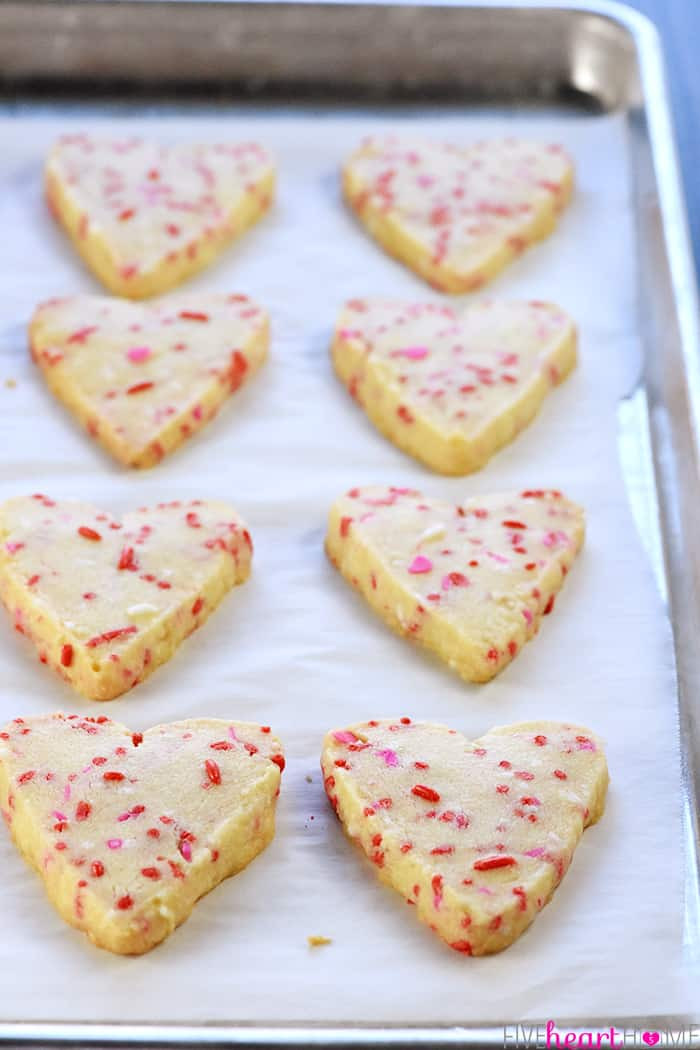 Valentines Day Cookies Recipe
 Easy Heart Shaped Shortbread Cookies • FIVEheartHOME