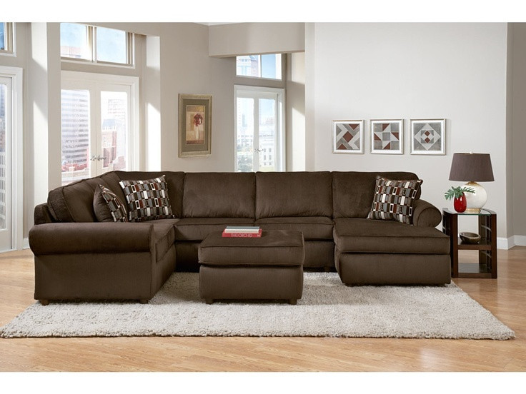 Value City Living Room Tables
 Monarch Chocolate 3 PC Sectional Value City Furniture