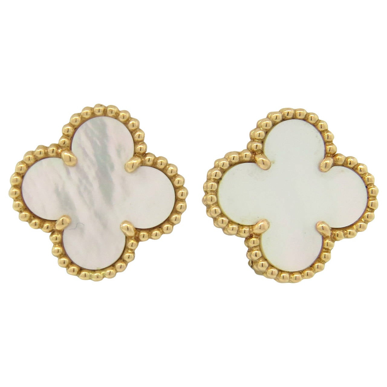 Van Cleef And Arpels Earrings
 Van Cleef and Arpels Special Edition Mother of Pearl Gold