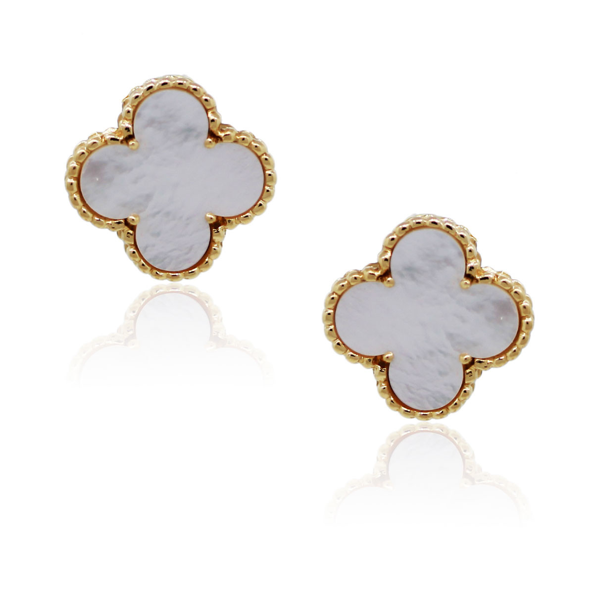 Van Cleef And Arpels Earrings
 Van Cleef & Arpels Mother Pearl Alhambra Gold Earrings