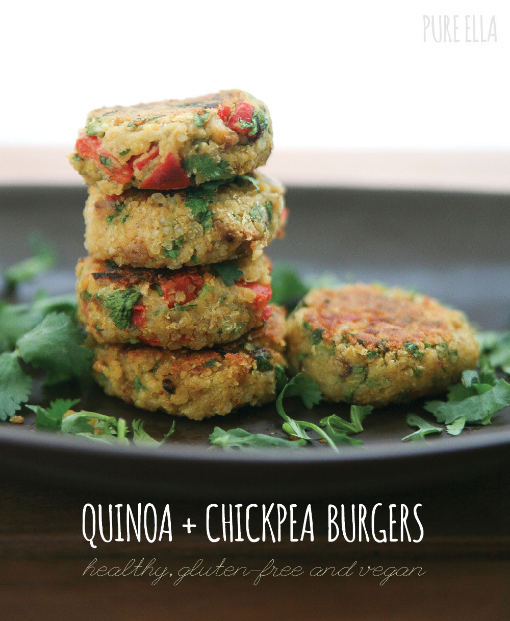 Vegan Chickpea Burgers Recipes
 Quinoa Chickpea Burgers Pure Ella