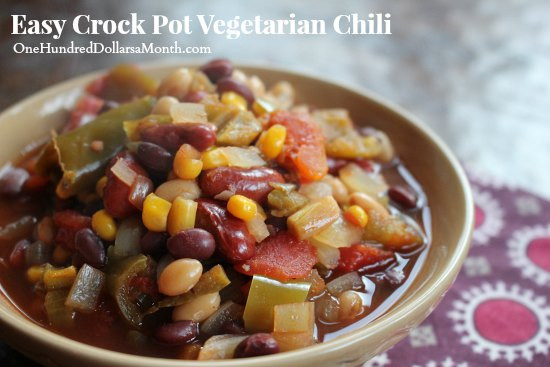 Vegan Chili Recipes Crock Pot
 Easy Crock Pot Ve arian Chili Recipe