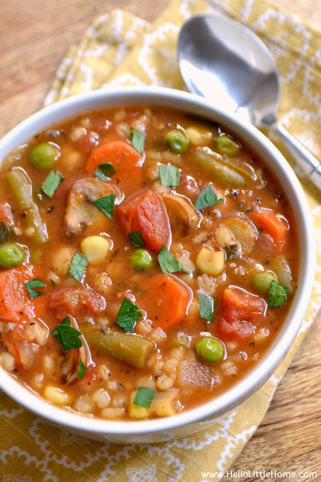 Vegan Vegetable Soup Recipes
 Ve able Barley Soup
