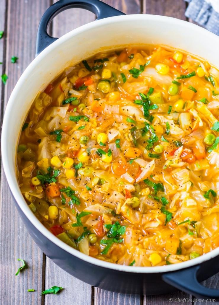 Vegan Vegetable Soup Recipes
 Ve arian Cabbage Soup Recipe
