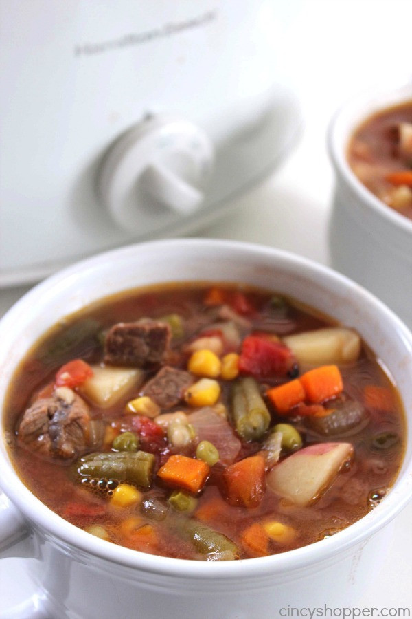 Vegetable Beef Stew Soup
 Slow Cooker Ve able Beef Soup CincyShopper