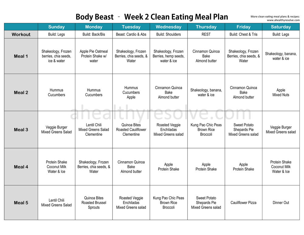 Vegetarian Clean Eating Meal Plan
 Weekly Ve arian Clean Eating Meal Plan & The Struggle