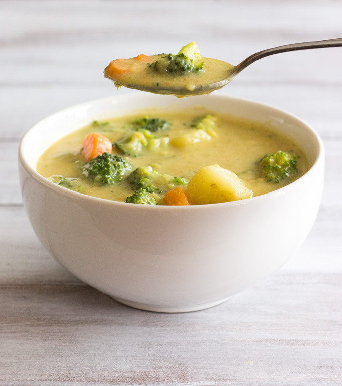 Vegetarian Potato Cheese Soup
 Vegan Broccoli "Cheese" and Potato Soup Handful of