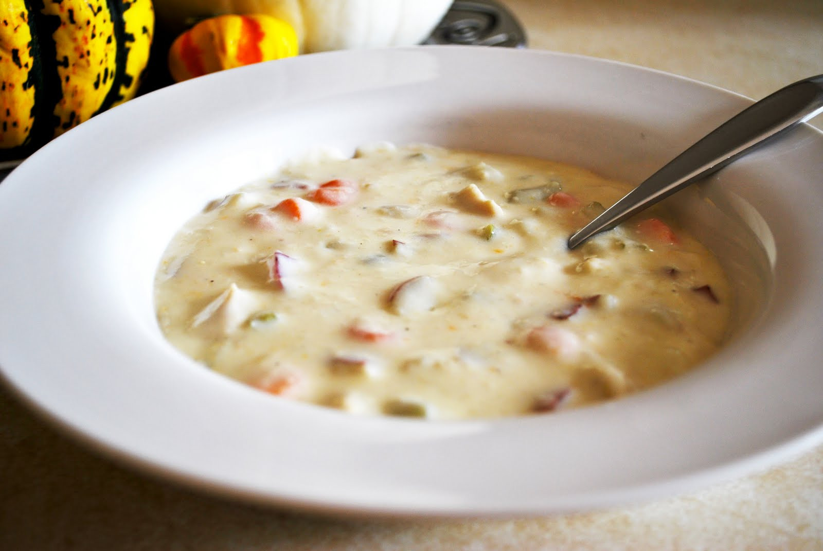 Vegetarian Potato Cheese Soup
 Cooking with the Keys Cream Cheese Chicken and Ve able Soup