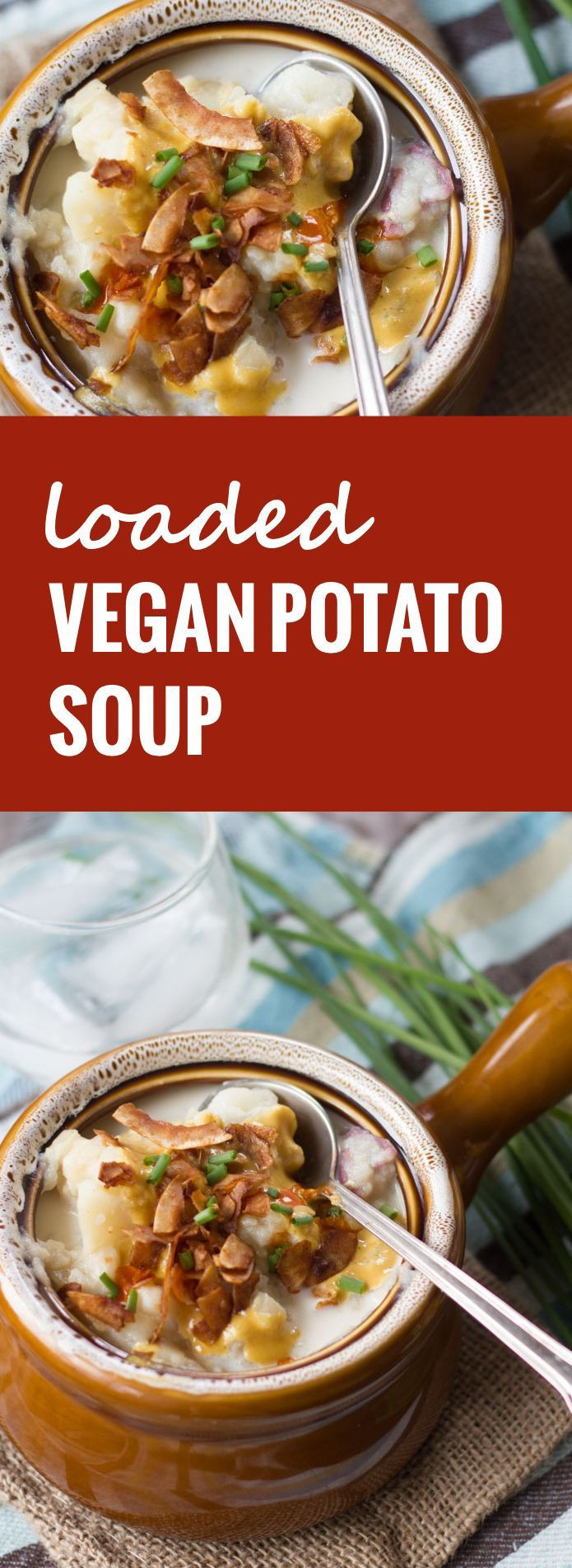 Vegetarian Potato Cheese Soup
 This vegan potato soup is fully loaded with flavor and