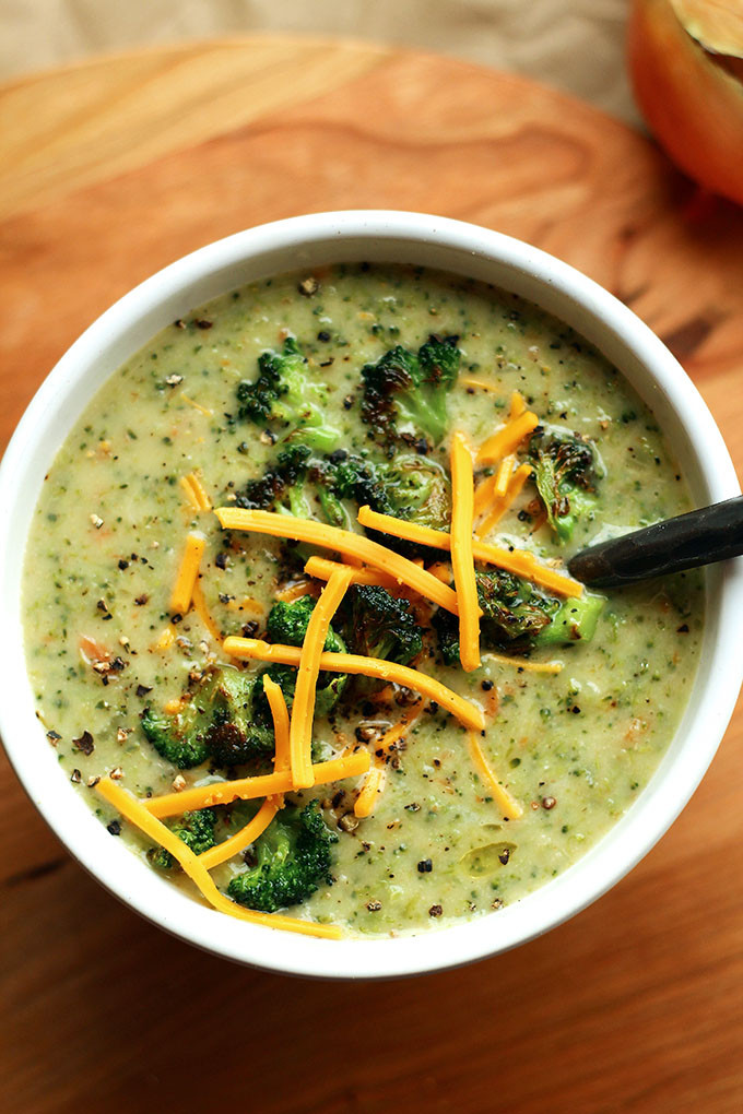 Vegetarian Potato Cheese Soup
 Creamy Vegan Broccoli Soup Vegan Cream of Broccoli Soup