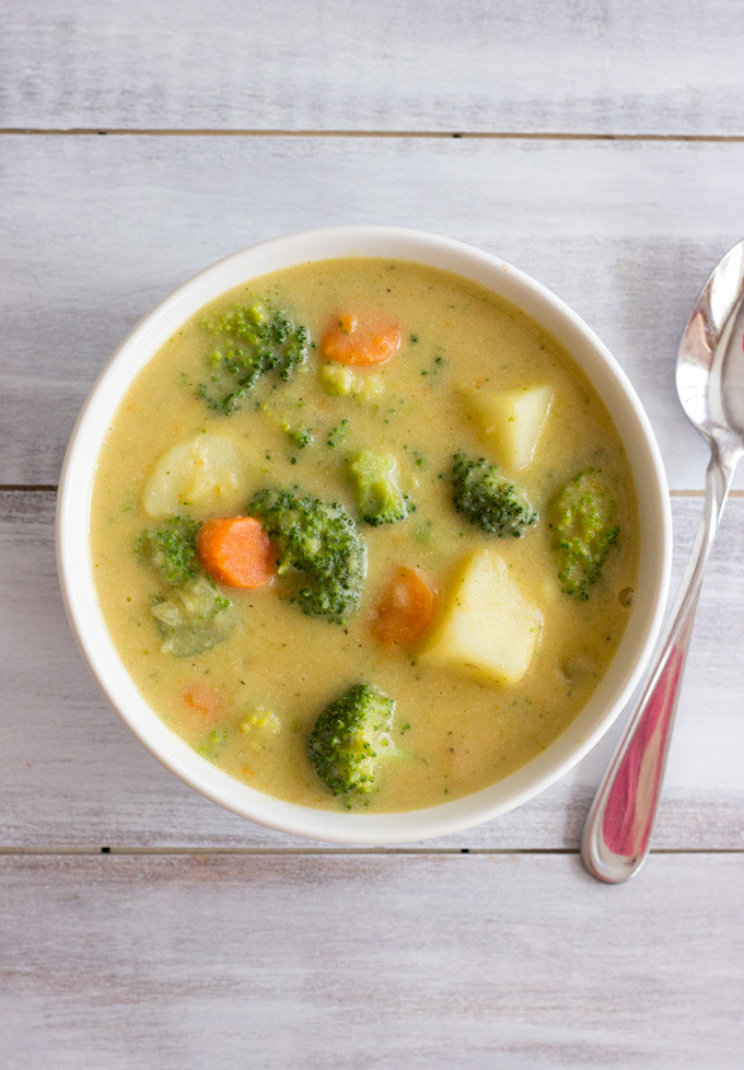 Vegetarian Potato Cheese Soup
 Vegan Broccoli "Cheese" and Potato Soup Handful of