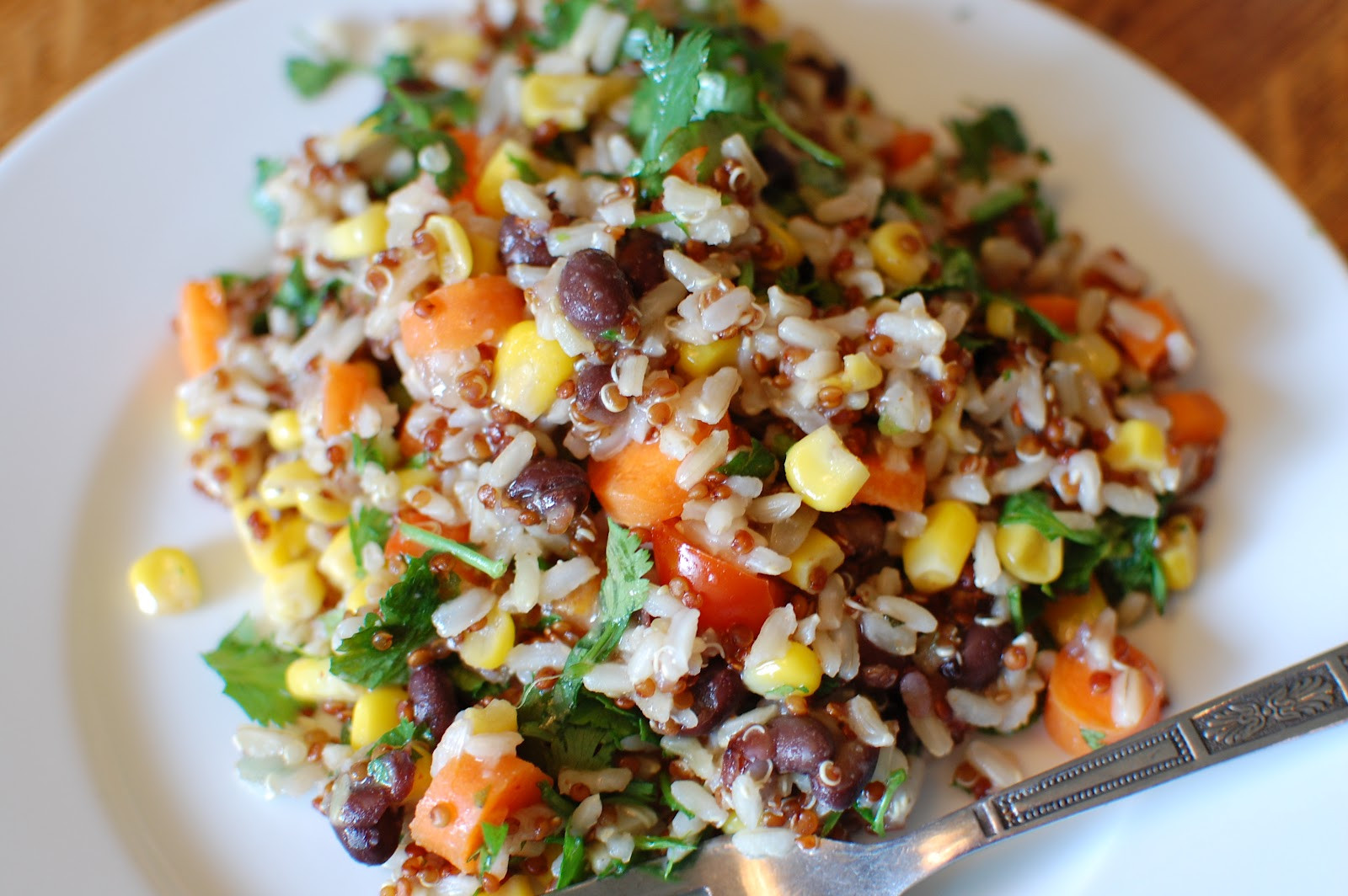 Vegetarian Quinoa Bowl Recipes
 colorful quinoa rice veggie bowl A Bird and a Bean