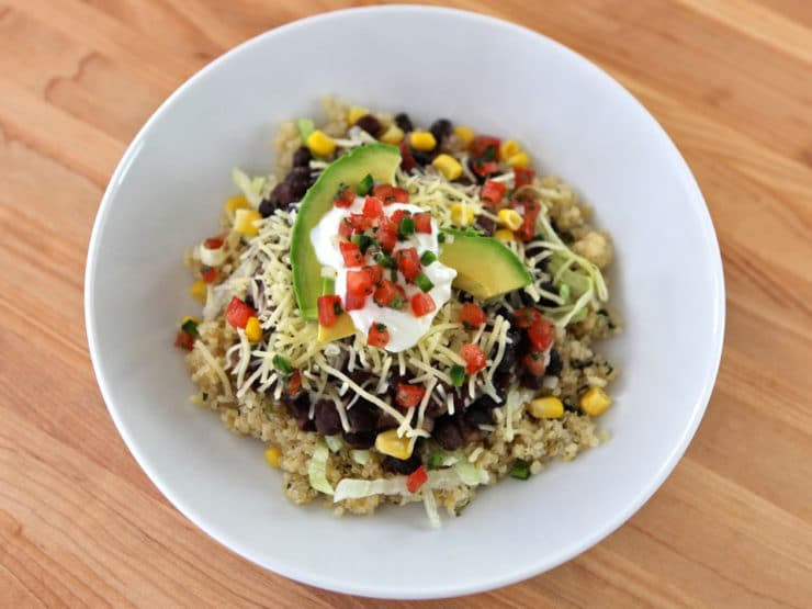 Vegetarian Quinoa Bowl Recipes
 Quinoa Black Bean Burrito Bowls Simple Healthy Recipe