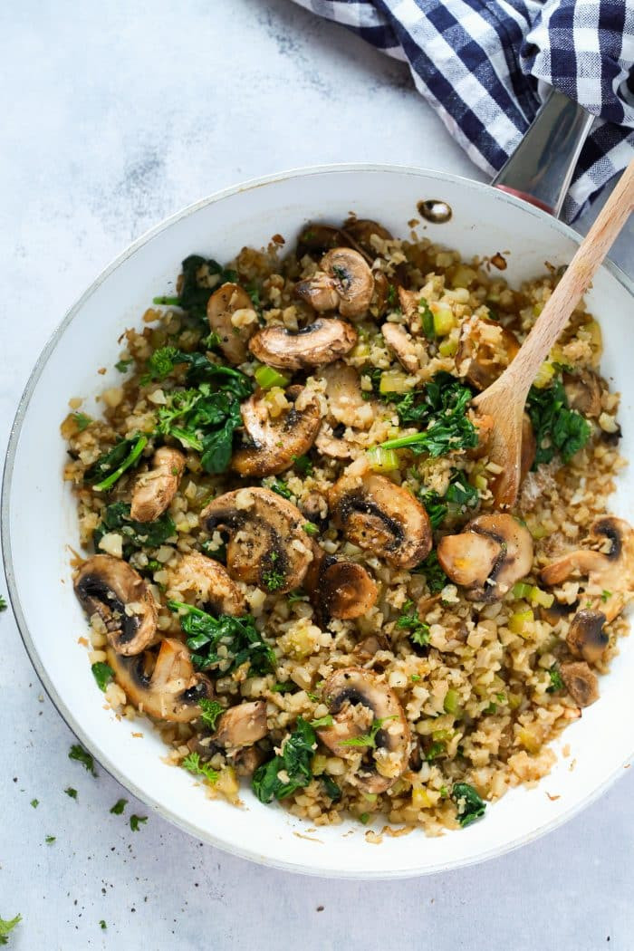 Vegetarian Rice Recipes Main Dish
 Mushroom Cauliflower Rice Skillet Recipe Primavera Kitchen