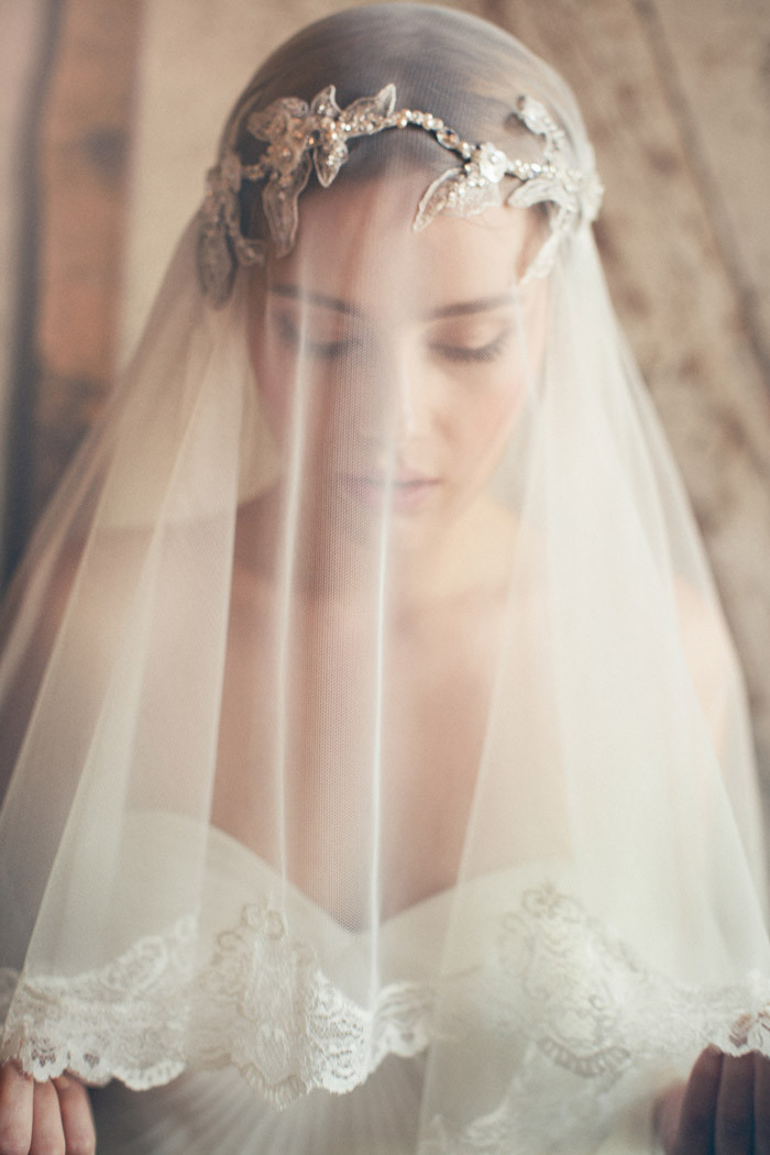 Vintage Veils Wedding
 wedding veils bridal headpieces ivory vintage bhldn