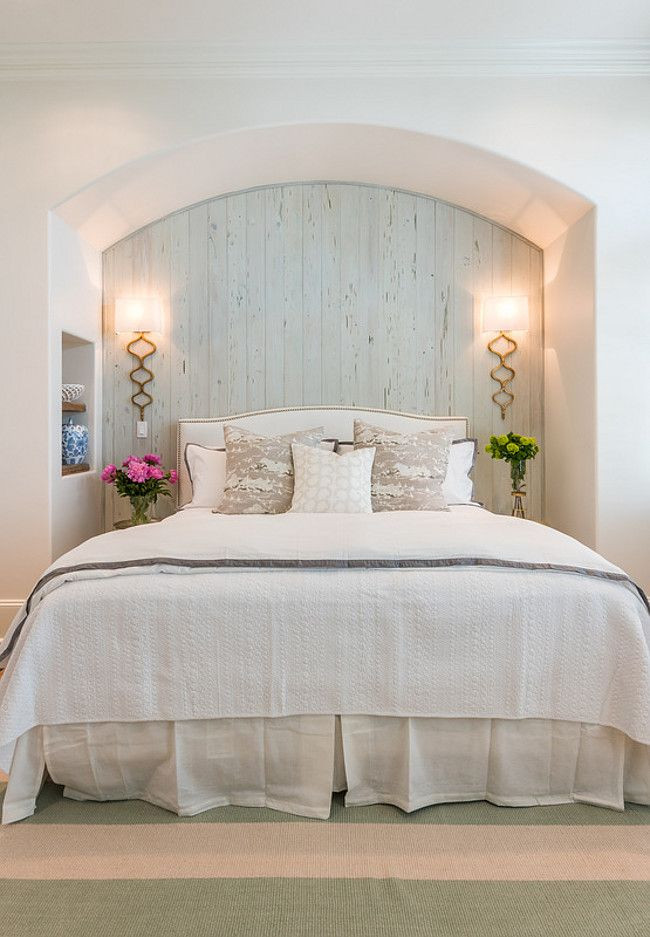 Wall Sconce Bedroom
 Gorgeous guest bedroom with pale blue cypress wall and