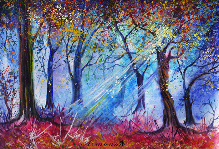 Watercolor Landscape Painting
 Artist Interpret Seasonal Landscapes Through Vibrantly