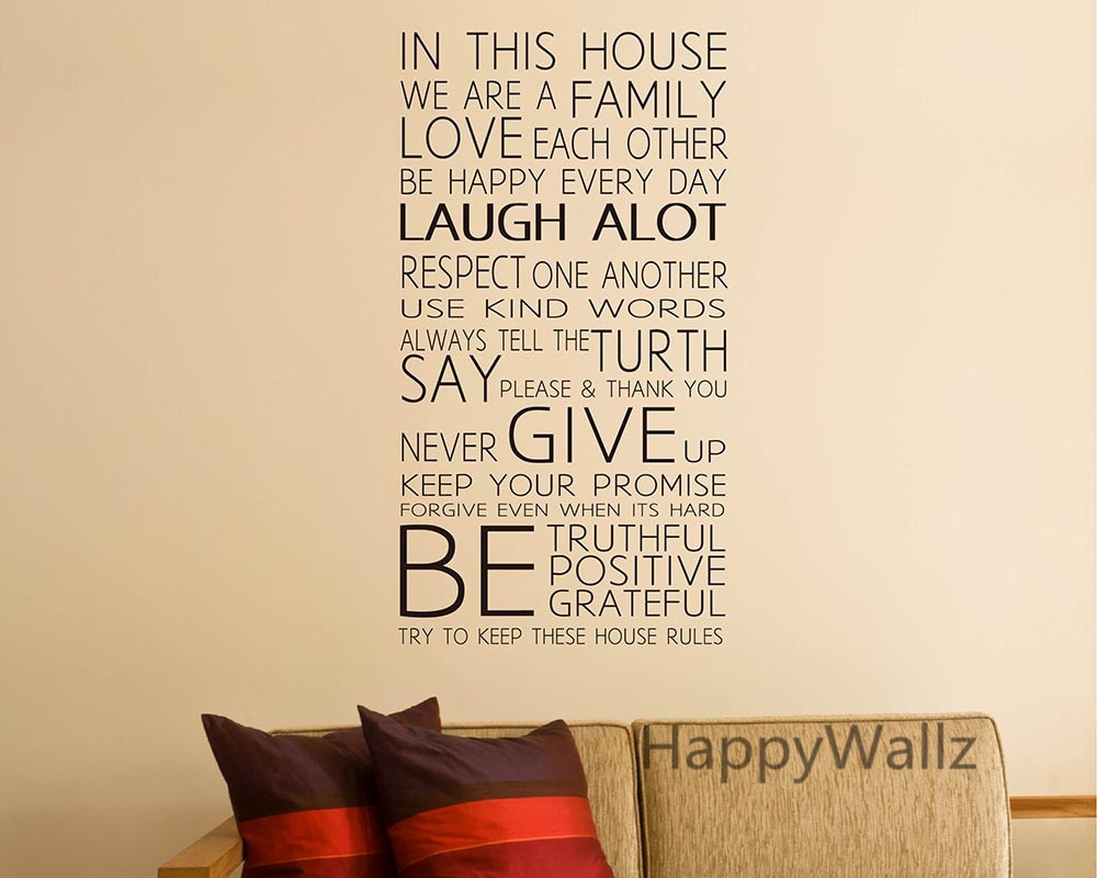 We Are Family Quote
 In This House We Are Family Quote Wall Sticker Decorating