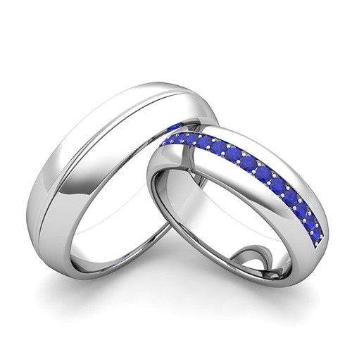 Wedding Bands For Him And Her
 Custom fort Fit Wedding Band for Him and Her with