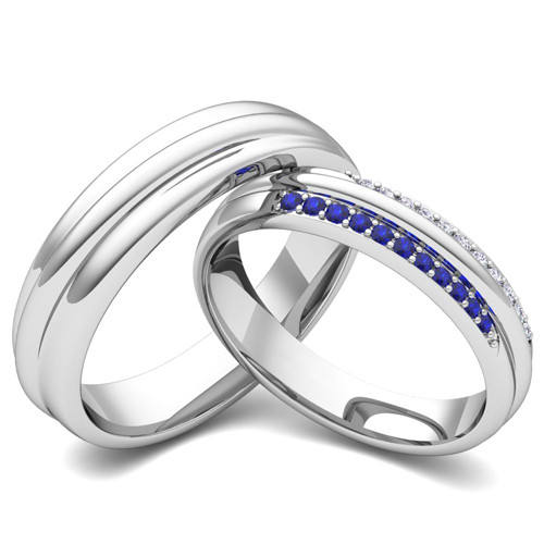 Wedding Bands For Him And Her
 Create Matching Wedding Ring Band for Him and Her Diamonds