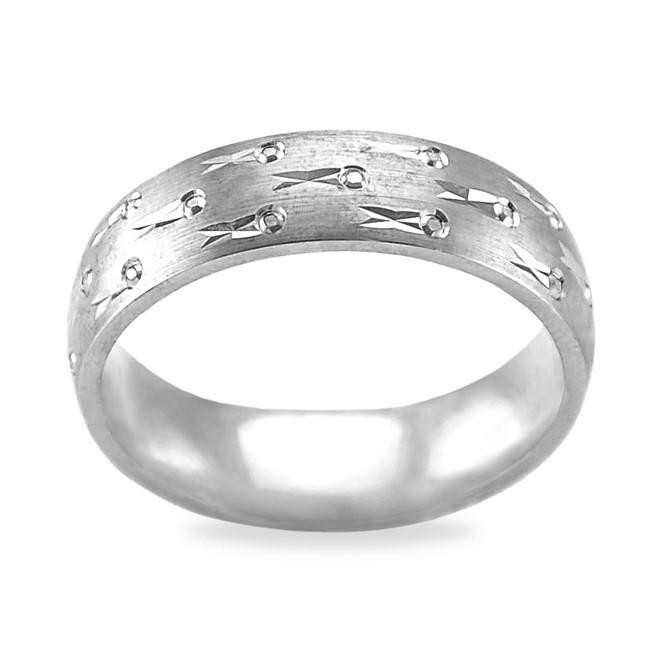 Wedding Bands Los Angeles
 Mens Wedding Band with a Fish Pattern – Engagement