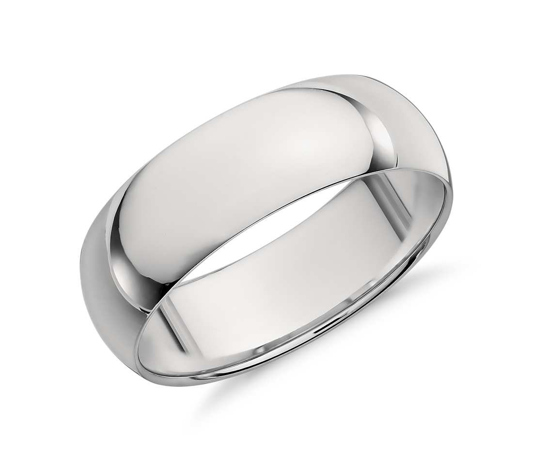 Wedding Bands Platinum
 Mid weight fort Fit Wedding Band in Platinum 7mm