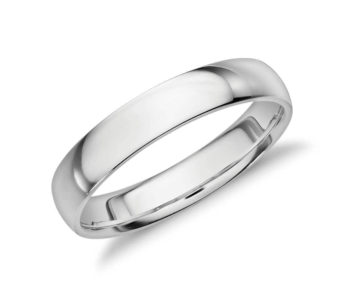 Wedding Bands Platinum
 Mid weight fort Fit Wedding Band in Platinum 4mm
