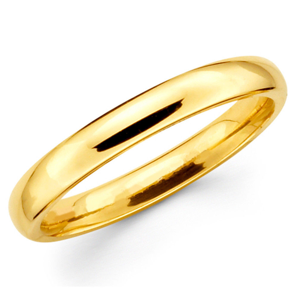 Wedding Bands Yellow Gold
 10K Solid Yellow Gold 3mm Plain Men s and Women s Wedding