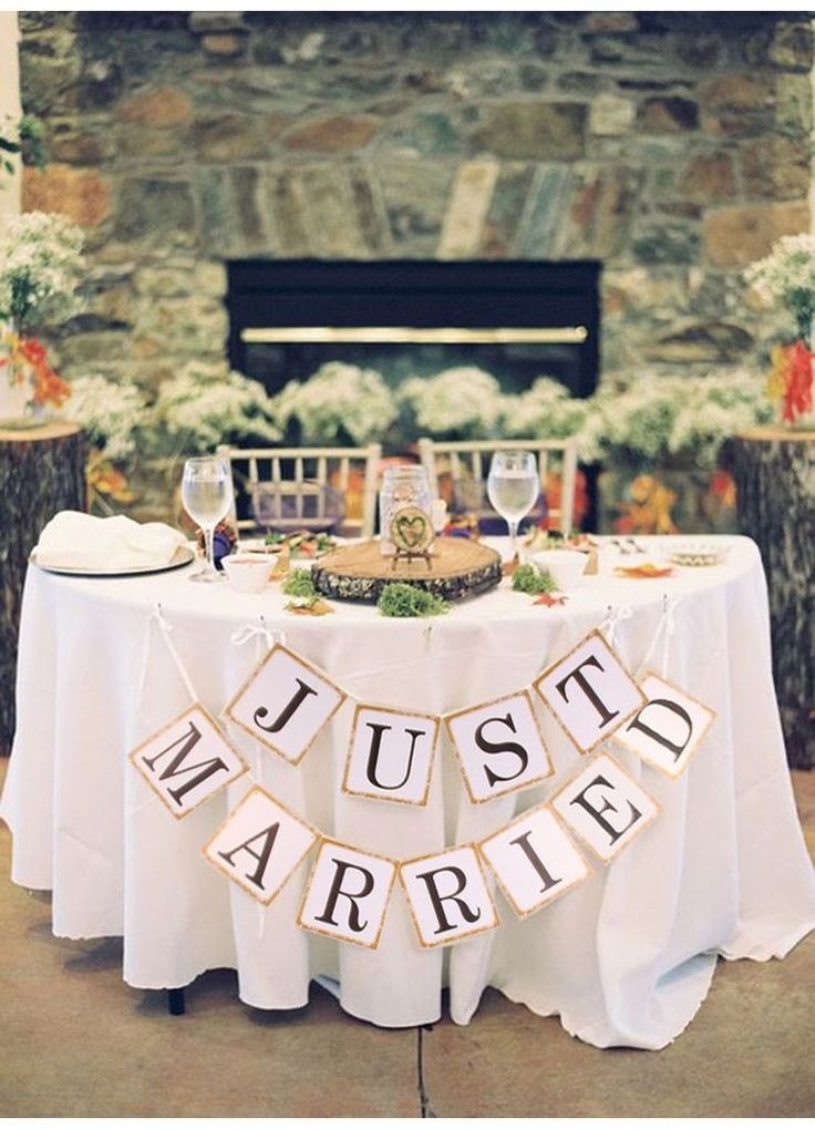Wedding Banners DIY
 "Just Married" Wedding Banner DIY Wedding Shop
