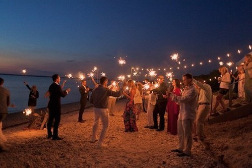 Wedding Beach Party Ideas
 beach party with sparklers Wedding Sparklers