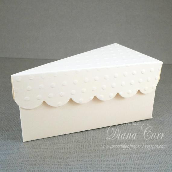 Wedding Cake Slice Boxes
 Items similar to Party Favor Box Ivory Wedding Favor Box