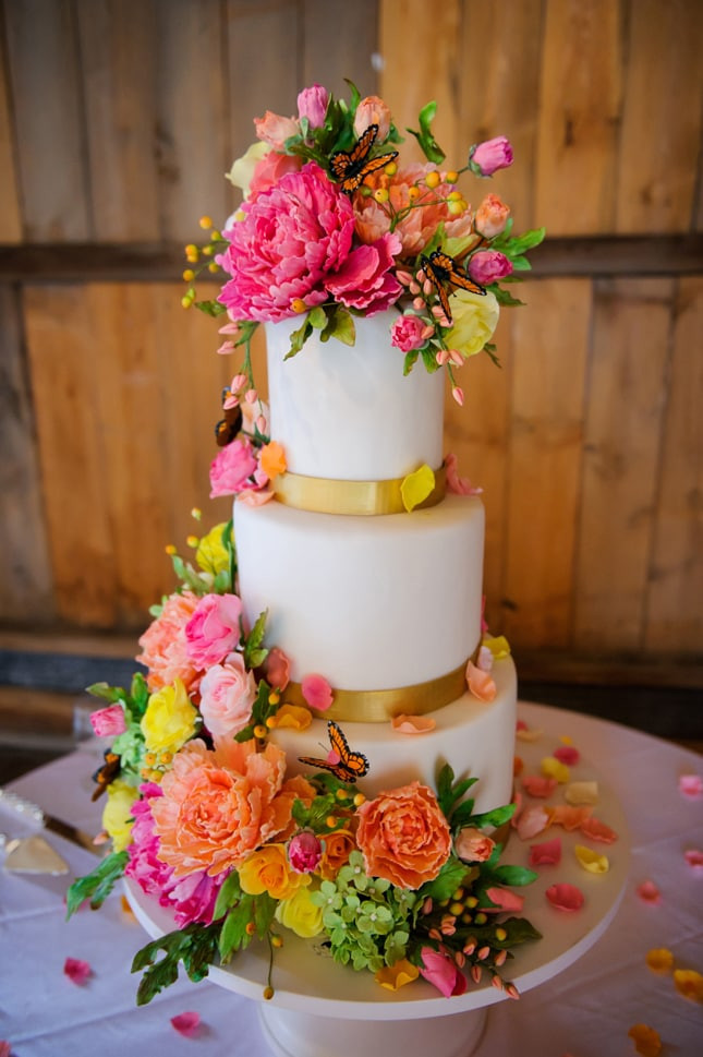 Wedding Cake With Flowers
 FLORAL WEDDING CAKE