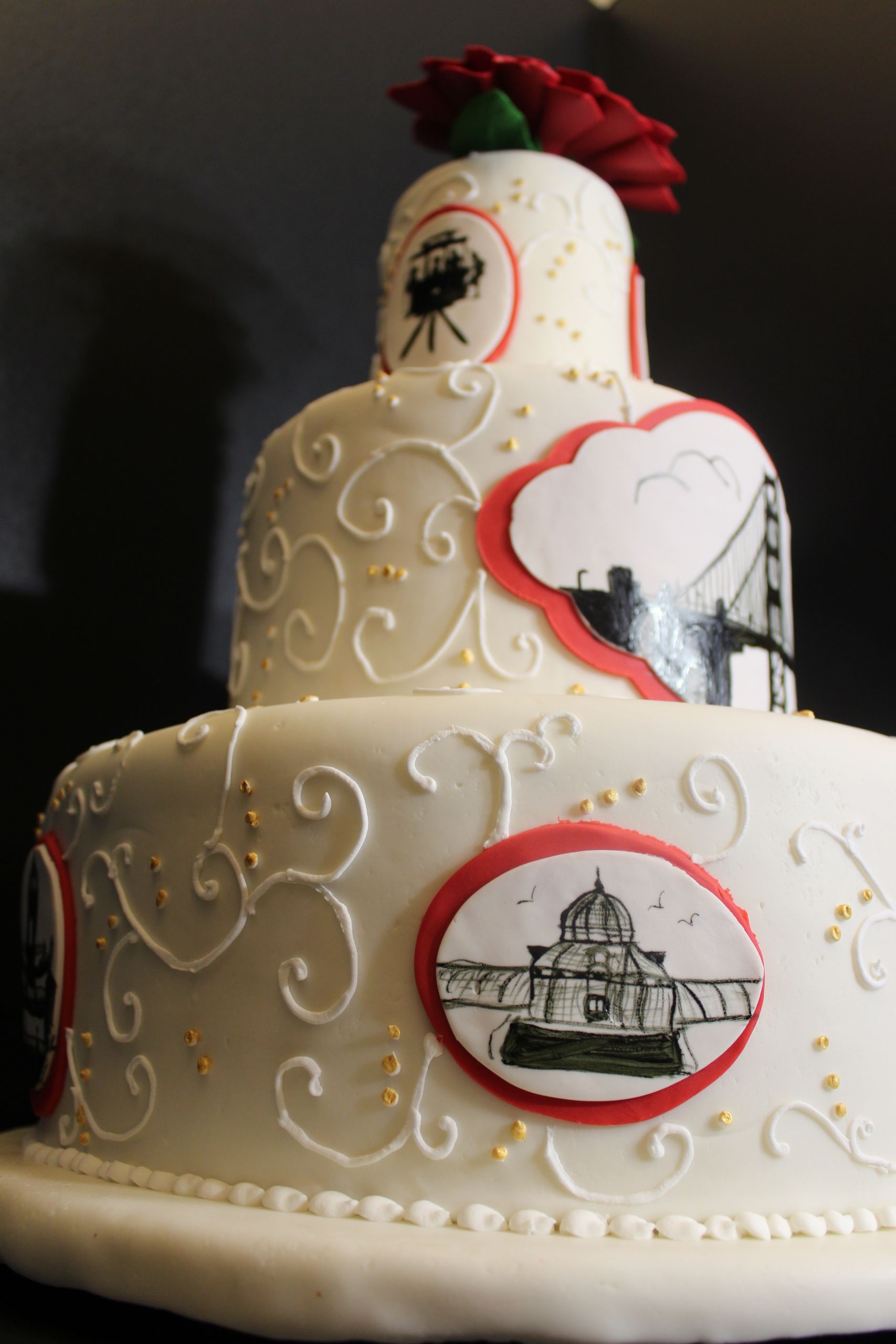 Wedding Cakes San Francisco
 San Francisco Themed Wedding Cake CakeCentral