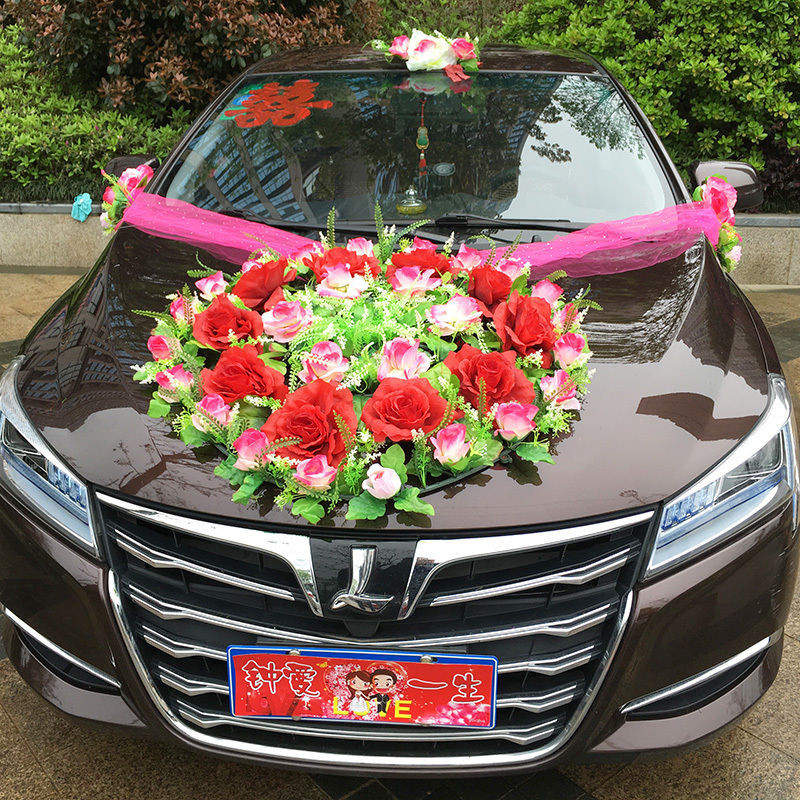 Wedding Car Decoration Ideas
 Car Flower wedding car decoration Korean decoration suits