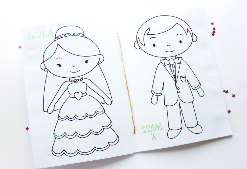 Wedding Coloring Book For Kids
 Free Printable Wedding Activity Book