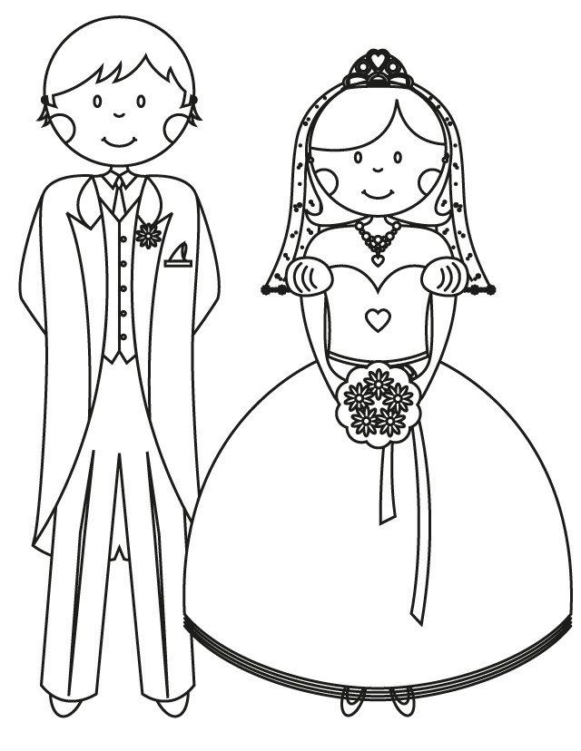 Wedding Coloring Book For Kids
 17 wedding coloring pages for kids who love to dream about