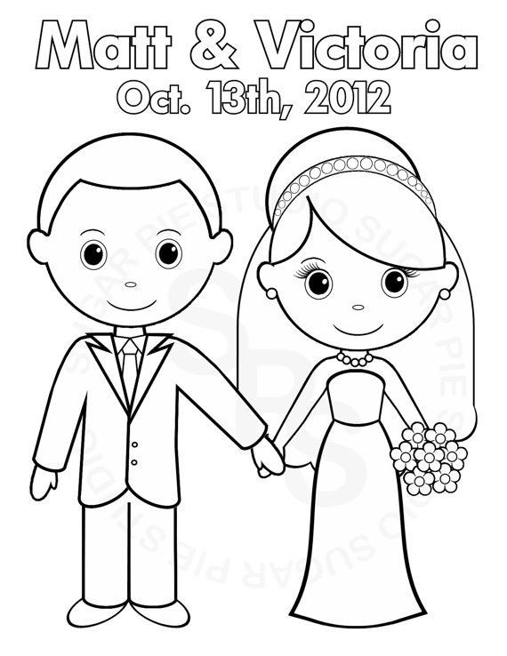 Wedding Coloring Book For Kids
 Personalized wedding colouring books for kids