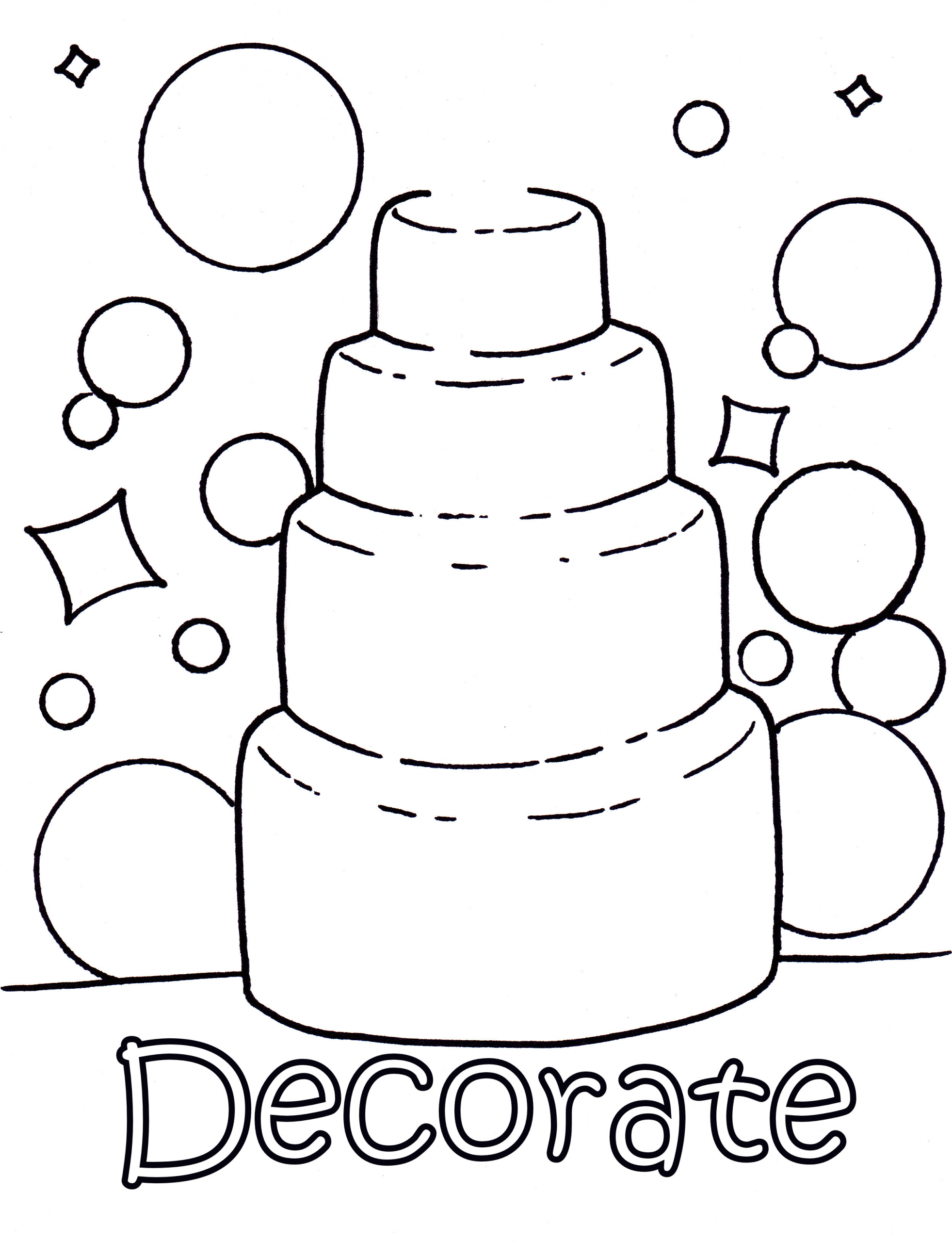 Wedding Coloring Book For Kids
 Coloring picture Wedding cake colouring pages wedding