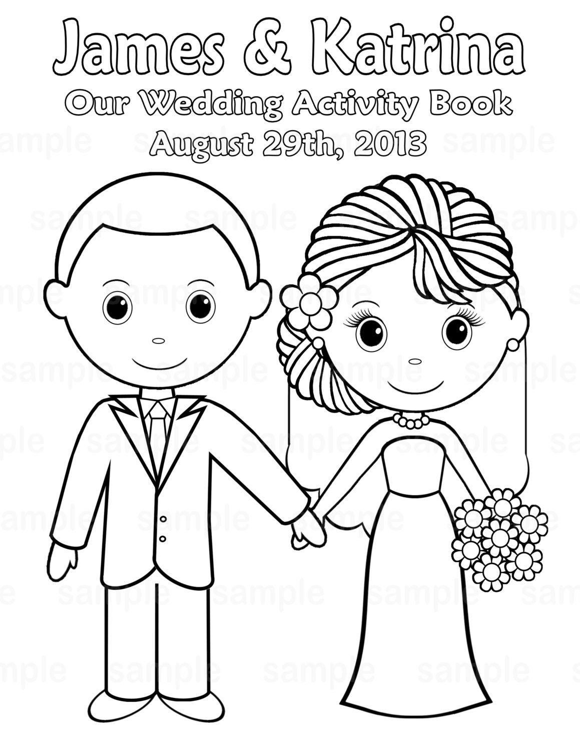 Wedding Coloring Book For Kids
 Free Printable Wedding Coloring Pages